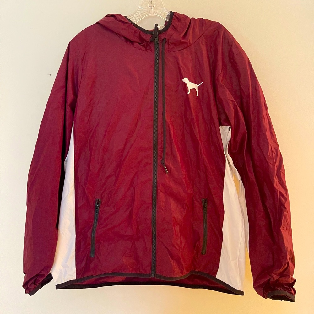 Vintage maroon windbreaker pink jacket